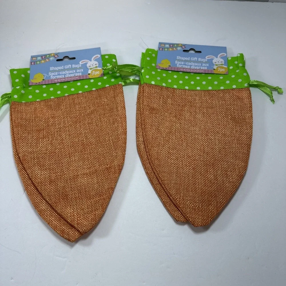 Easter Carrot Shaped Gift Bags Sacks 6